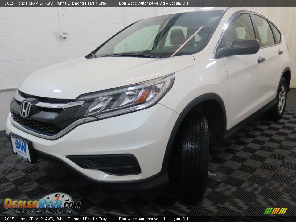 2015 Honda CR-V LX AWD White Diamond Pearl / Gray Photo #7