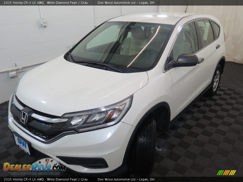 2015 Honda CR-V LX AWD White Diamond Pearl / Gray Photo #8