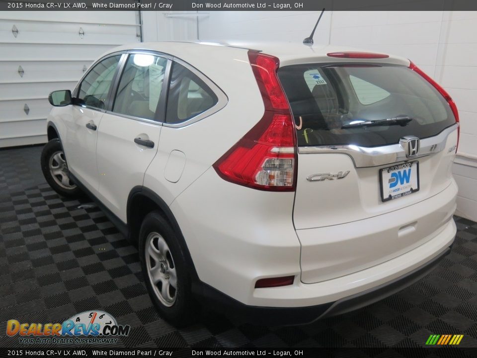 2015 Honda CR-V LX AWD White Diamond Pearl / Gray Photo #9