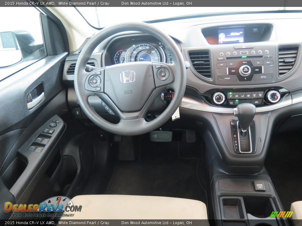 2015 Honda CR-V LX AWD White Diamond Pearl / Gray Photo #12