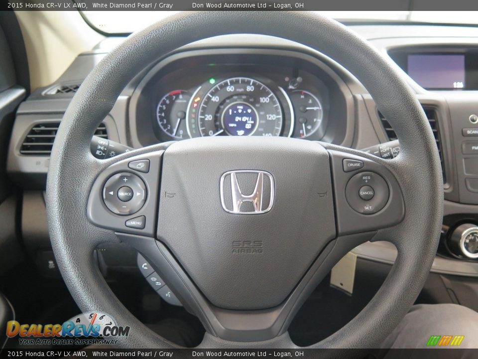 2015 Honda CR-V LX AWD White Diamond Pearl / Gray Photo #15