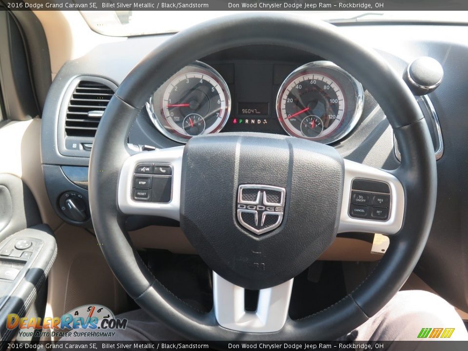 2016 Dodge Grand Caravan SE Billet Silver Metallic / Black/Sandstorm Photo #16