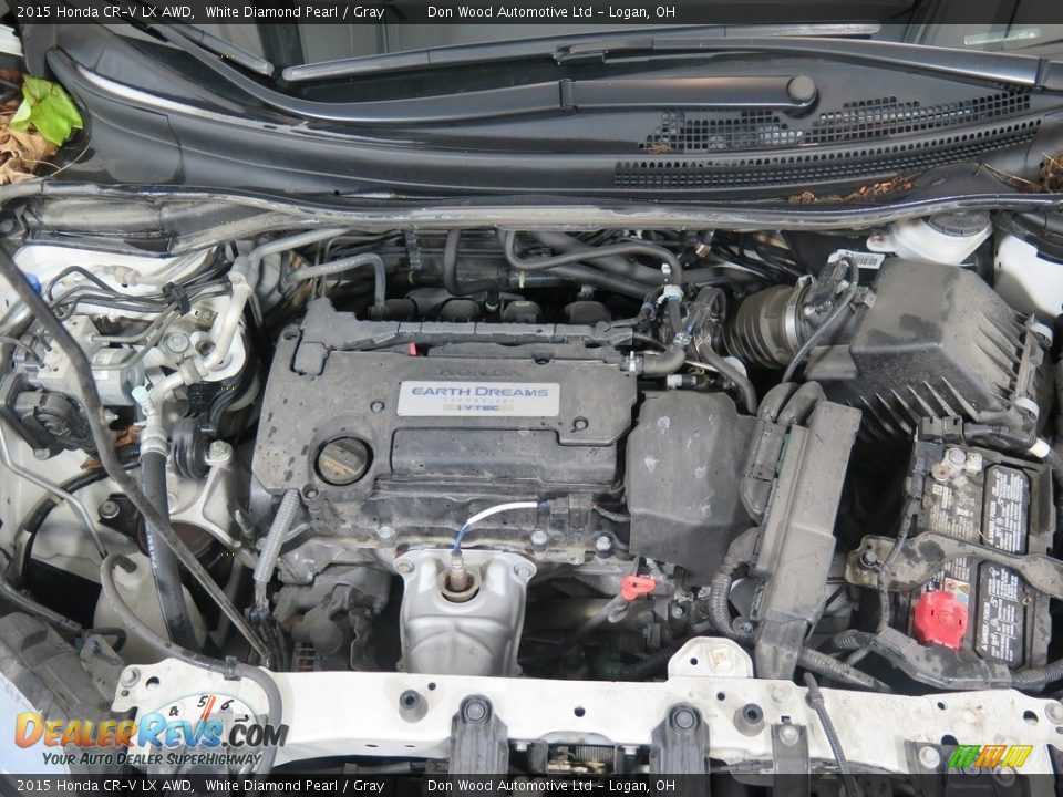 2015 Honda CR-V LX AWD White Diamond Pearl / Gray Photo #28