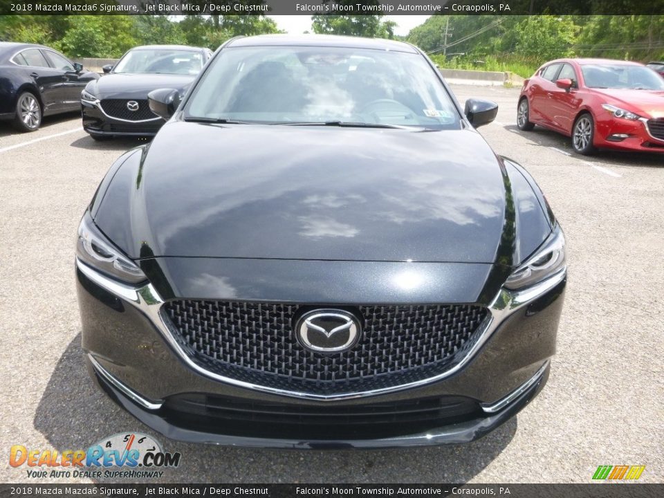 2018 Mazda Mazda6 Signature Jet Black Mica / Deep Chestnut Photo #4