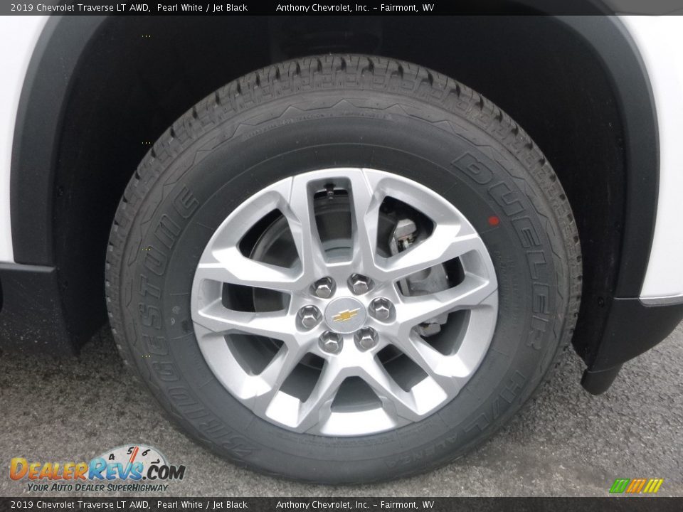2019 Chevrolet Traverse LT AWD Pearl White / Jet Black Photo #2