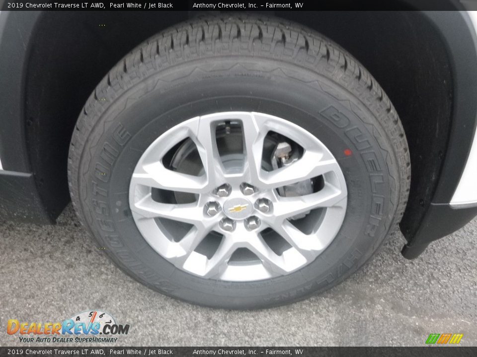 2019 Chevrolet Traverse LT AWD Pearl White / Jet Black Photo #10