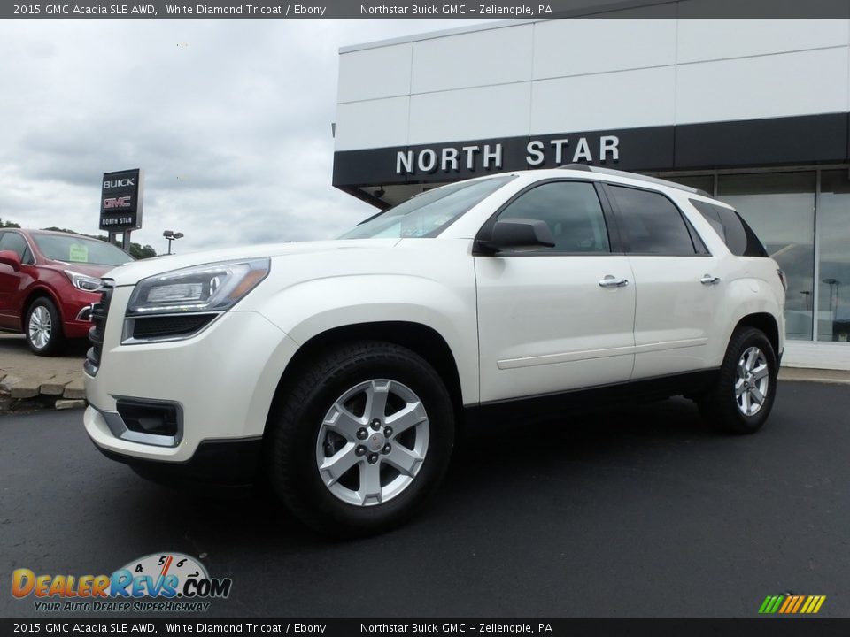 2015 GMC Acadia SLE AWD White Diamond Tricoat / Ebony Photo #1