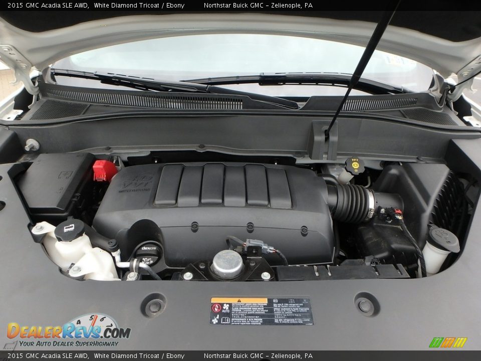2015 GMC Acadia SLE AWD White Diamond Tricoat / Ebony Photo #3