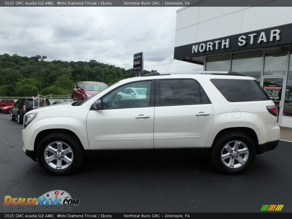 2015 GMC Acadia SLE AWD White Diamond Tricoat / Ebony Photo #14
