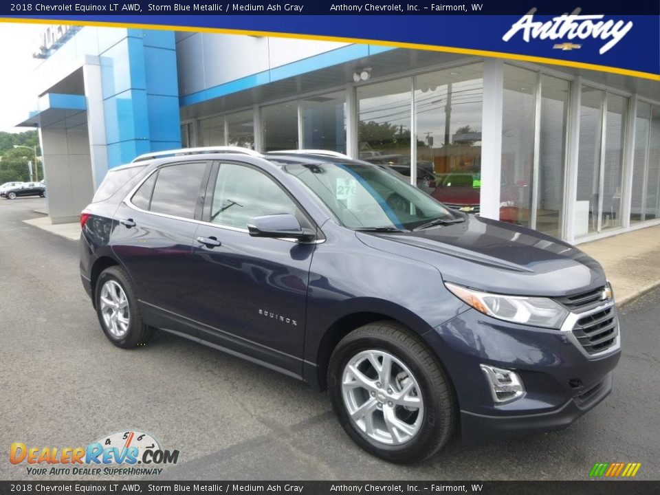 2018 Chevrolet Equinox LT AWD Storm Blue Metallic / Medium Ash Gray Photo #1