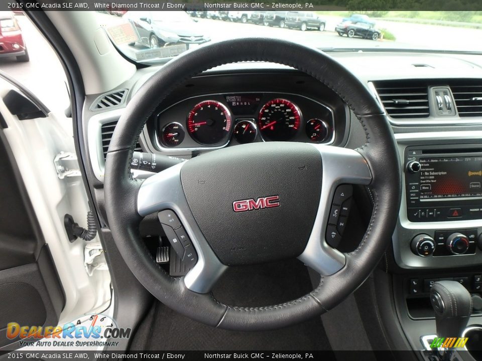 2015 GMC Acadia SLE AWD White Diamond Tricoat / Ebony Photo #25