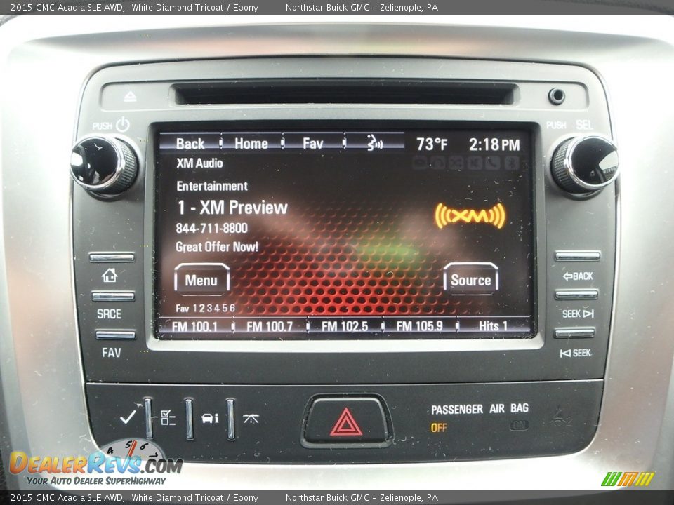 2015 GMC Acadia SLE AWD White Diamond Tricoat / Ebony Photo #30