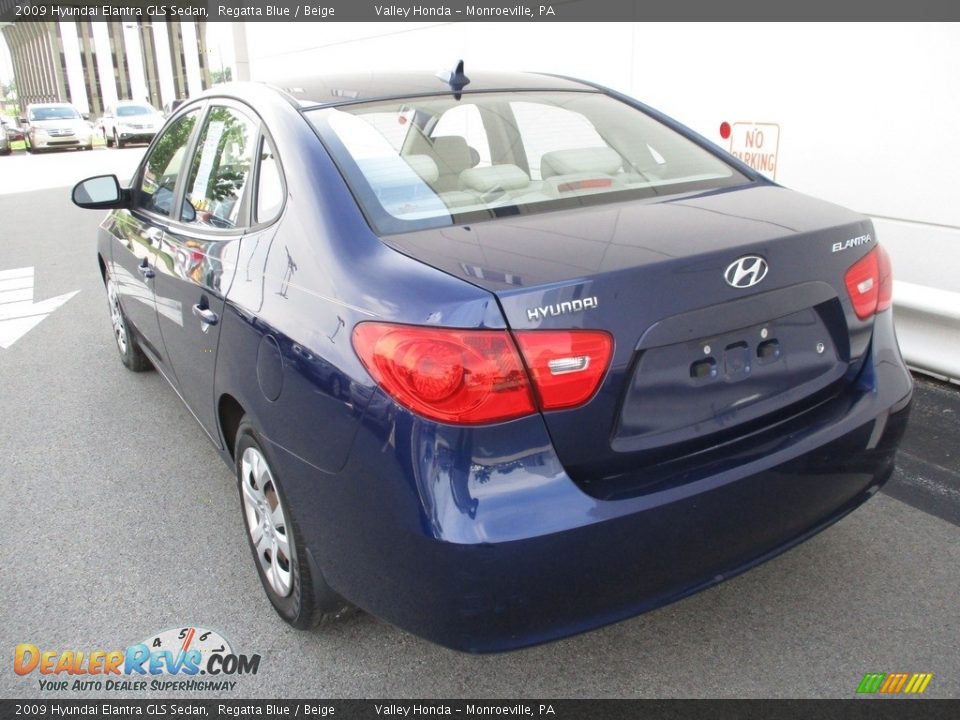2009 Hyundai Elantra GLS Sedan Regatta Blue / Beige Photo #3