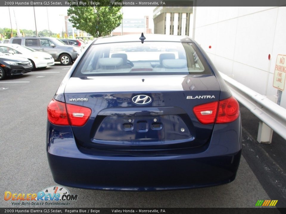 2009 Hyundai Elantra GLS Sedan Regatta Blue / Beige Photo #4