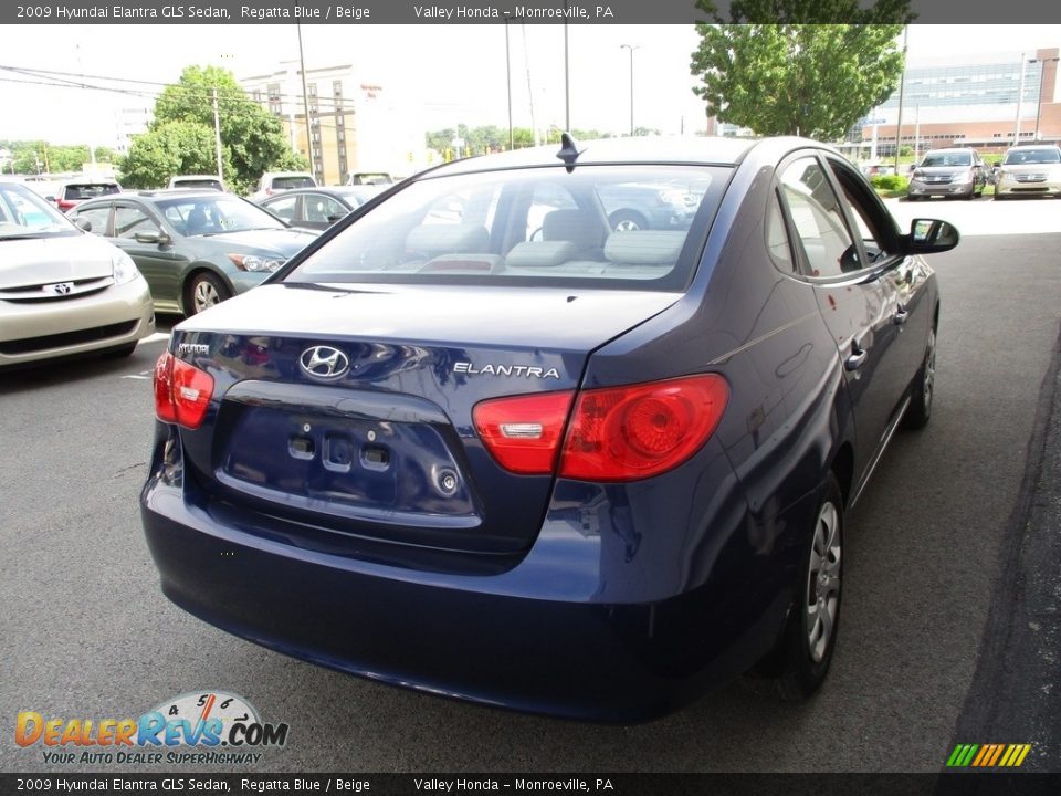 2009 Hyundai Elantra GLS Sedan Regatta Blue / Beige Photo #5