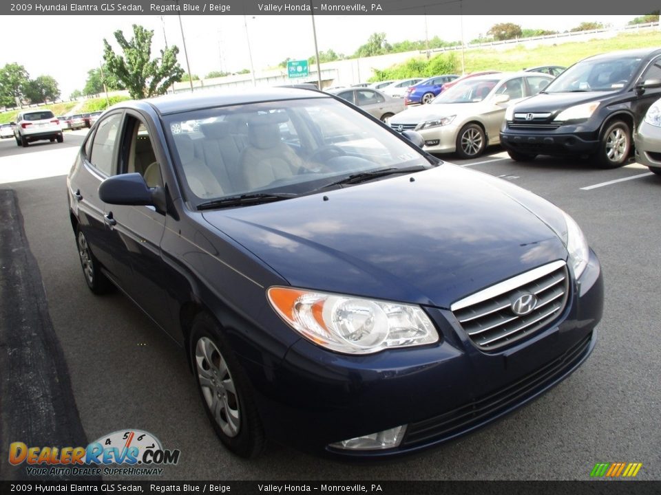 2009 Hyundai Elantra GLS Sedan Regatta Blue / Beige Photo #7