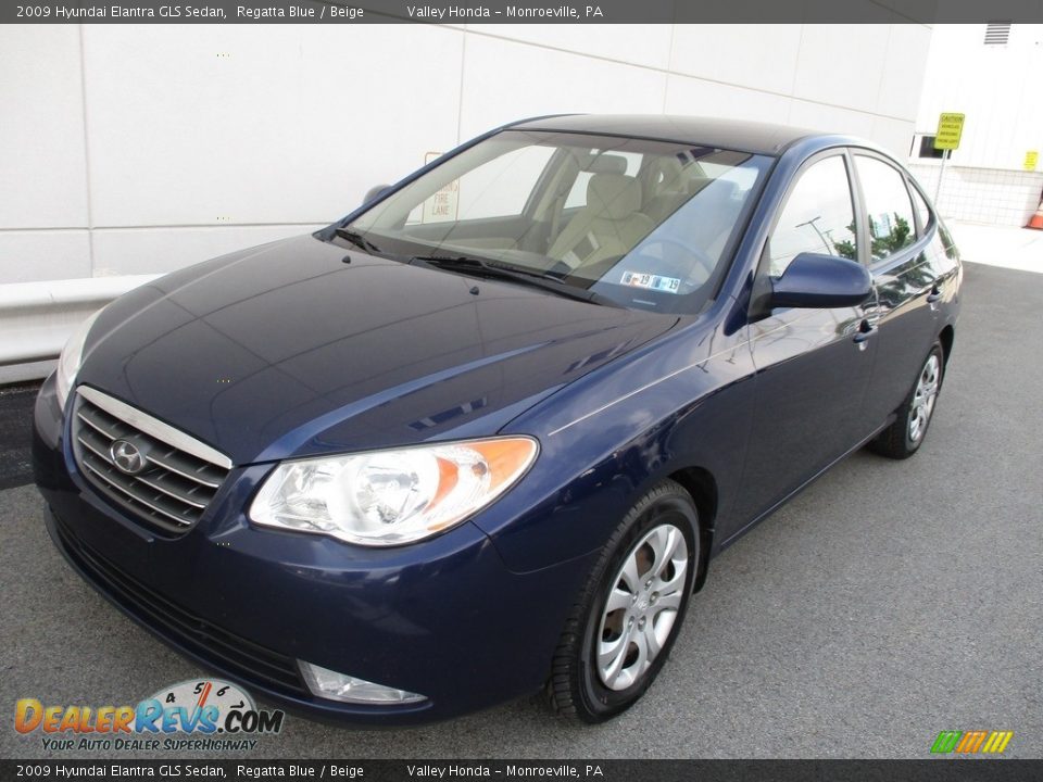 2009 Hyundai Elantra GLS Sedan Regatta Blue / Beige Photo #9