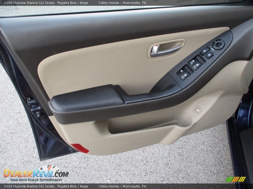 2009 Hyundai Elantra GLS Sedan Regatta Blue / Beige Photo #10