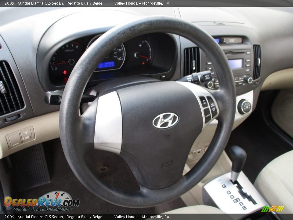 2009 Hyundai Elantra GLS Sedan Regatta Blue / Beige Photo #13