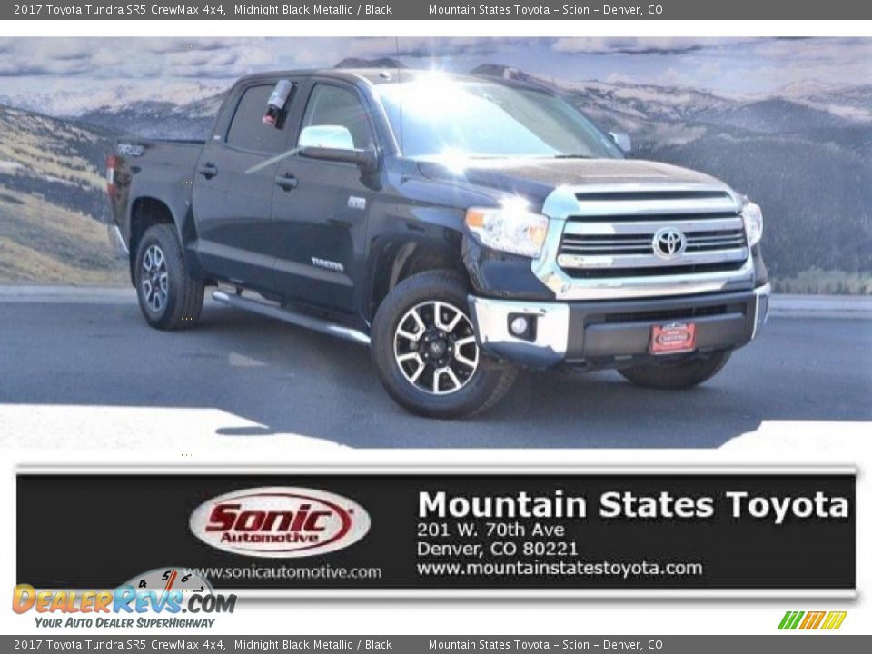 2017 Toyota Tundra SR5 CrewMax 4x4 Midnight Black Metallic / Black Photo #1