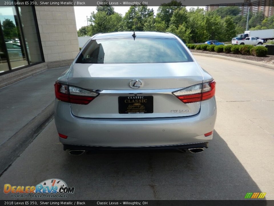 2018 Lexus ES 350 Silver Lining Metallic / Black Photo #6