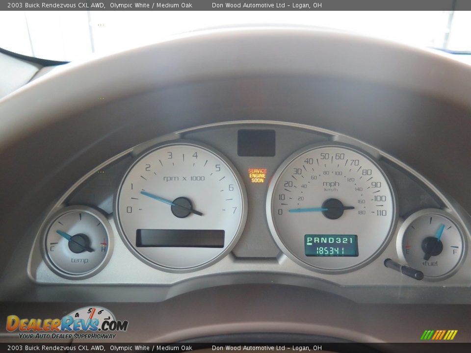2003 Buick Rendezvous CXL AWD Olympic White / Medium Oak Photo #17