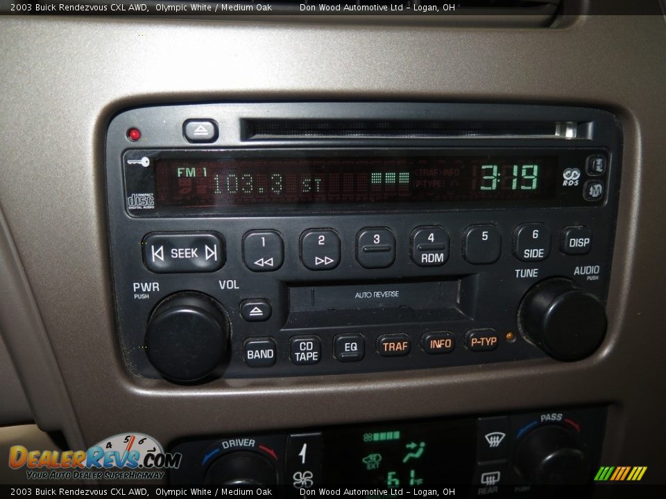 2003 Buick Rendezvous CXL AWD Olympic White / Medium Oak Photo #19