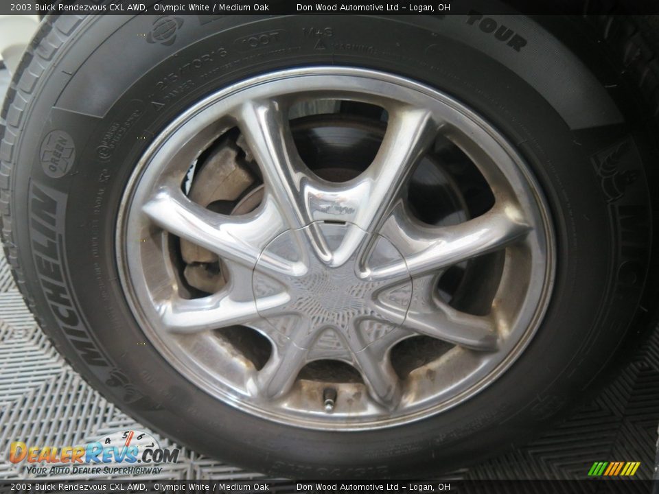 2003 Buick Rendezvous CXL AWD Olympic White / Medium Oak Photo #26