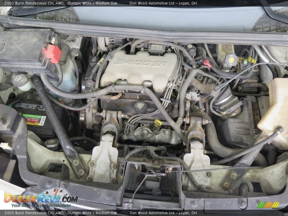 2003 Buick Rendezvous CXL AWD Olympic White / Medium Oak Photo #30