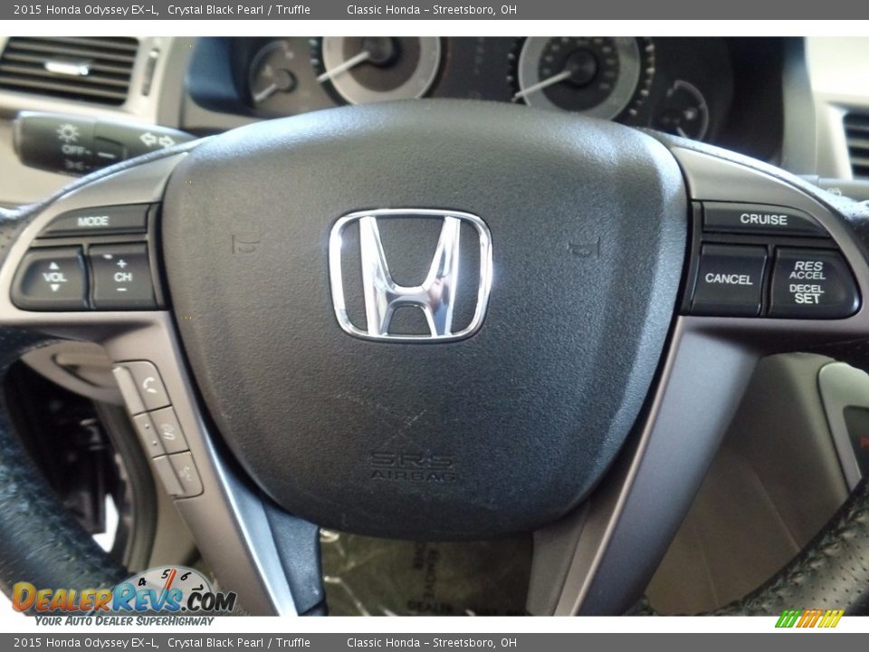 2015 Honda Odyssey EX-L Crystal Black Pearl / Truffle Photo #19