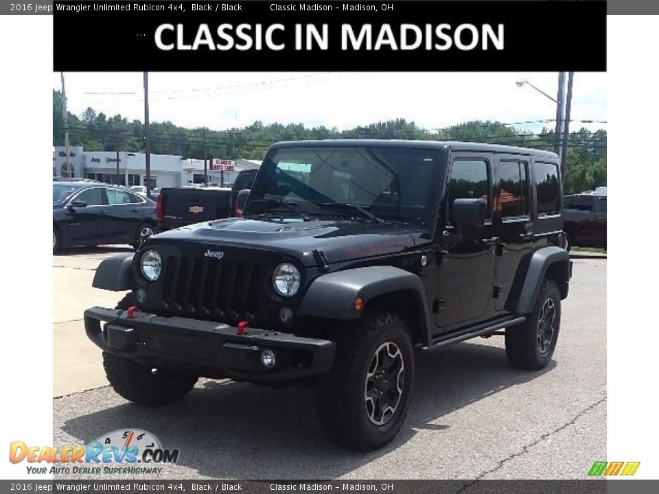 2016 Jeep Wrangler Unlimited Rubicon 4x4 Black / Black Photo #1