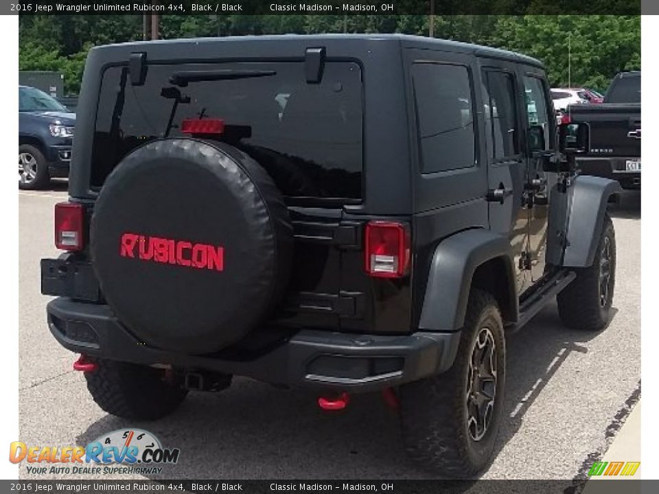 2016 Jeep Wrangler Unlimited Rubicon 4x4 Black / Black Photo #4