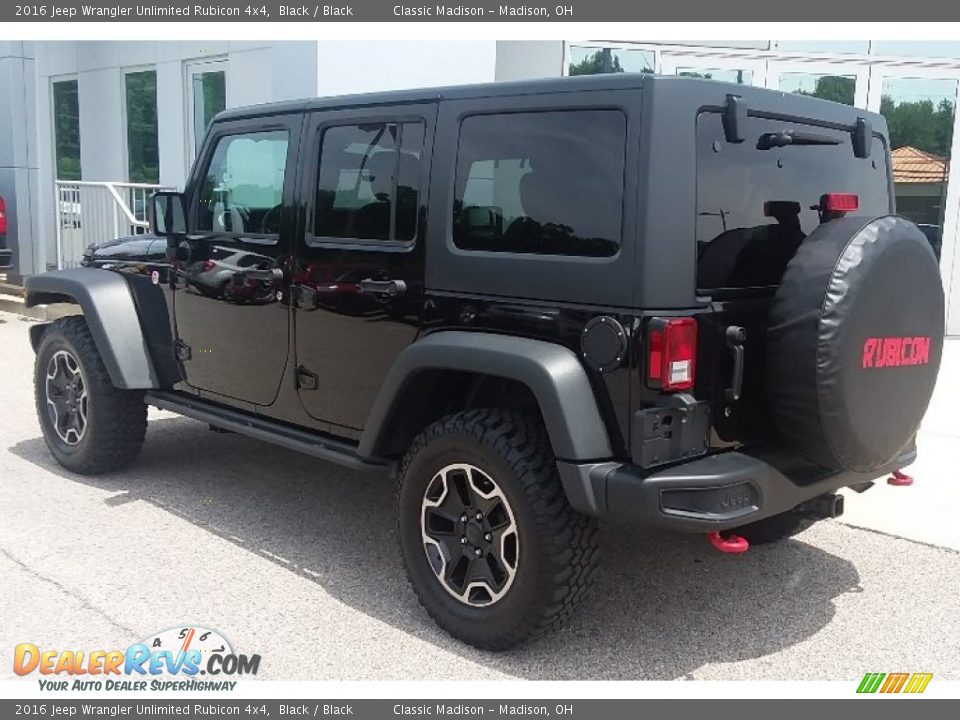 2016 Jeep Wrangler Unlimited Rubicon 4x4 Black / Black Photo #5