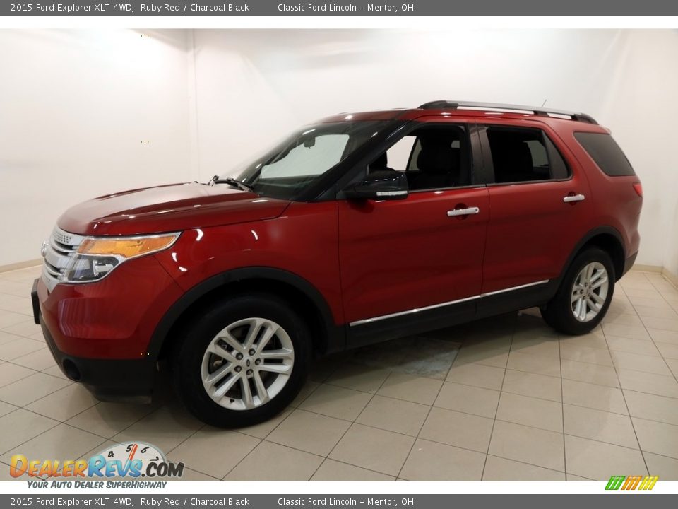 2015 Ford Explorer XLT 4WD Ruby Red / Charcoal Black Photo #3