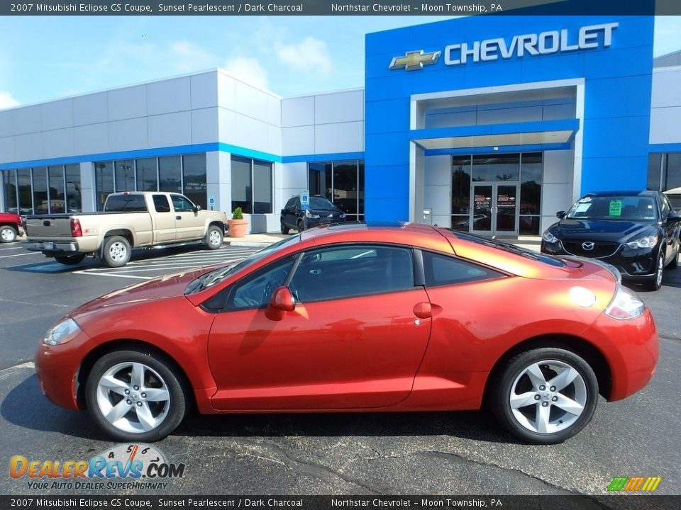 2007 Mitsubishi Eclipse GS Coupe Sunset Pearlescent / Dark Charcoal Photo #4
