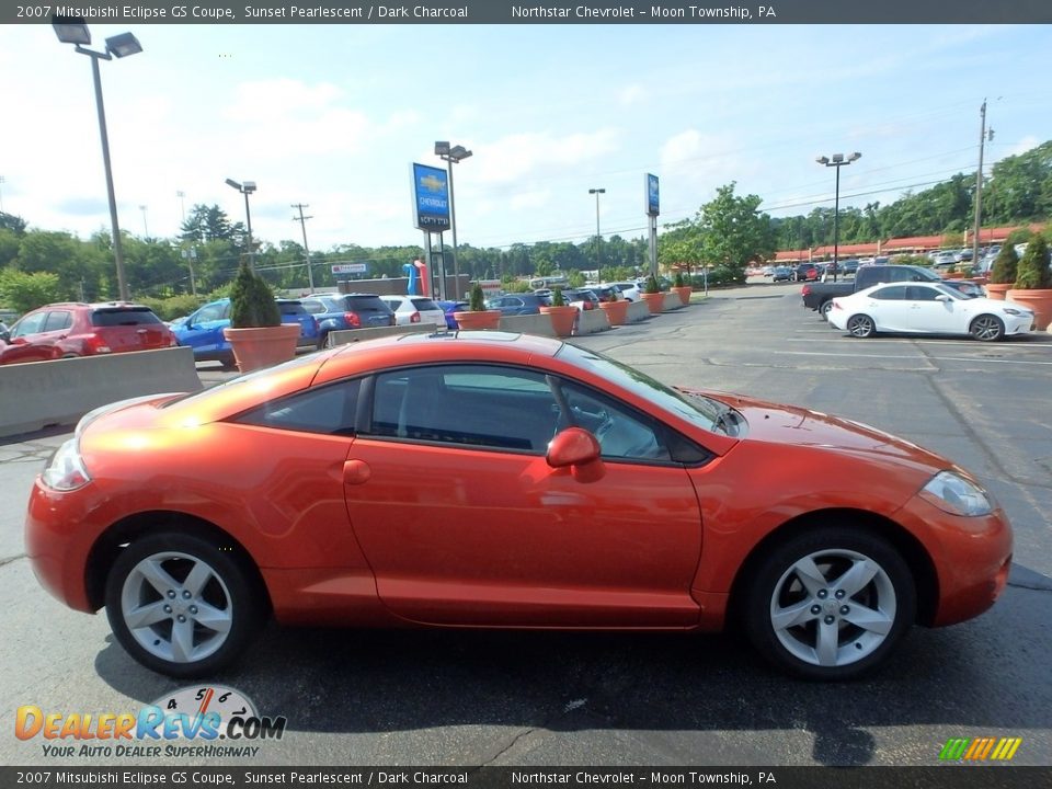 2007 Mitsubishi Eclipse GS Coupe Sunset Pearlescent / Dark Charcoal Photo #12