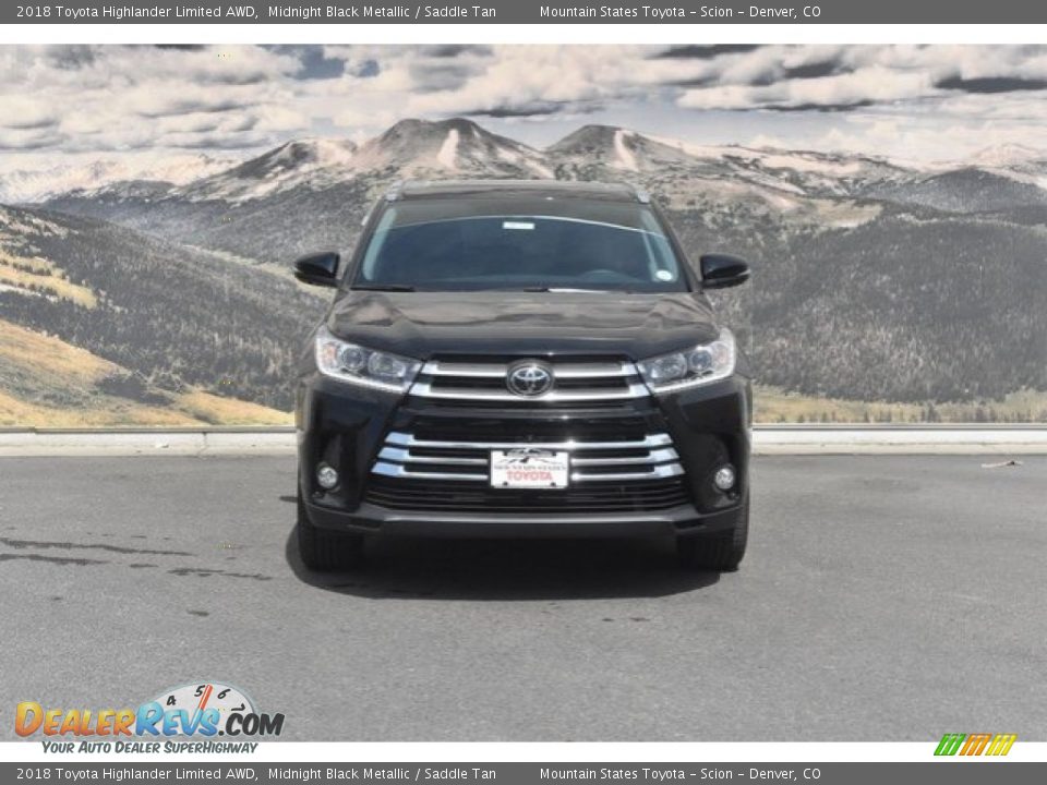 2018 Toyota Highlander Limited AWD Midnight Black Metallic / Saddle Tan Photo #2