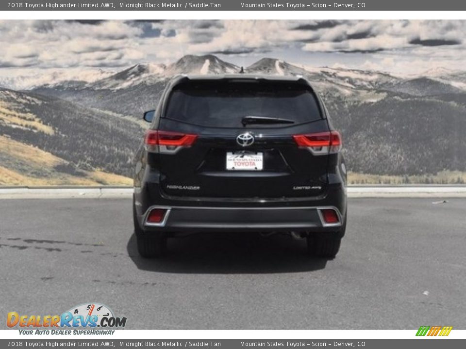 2018 Toyota Highlander Limited AWD Midnight Black Metallic / Saddle Tan Photo #4
