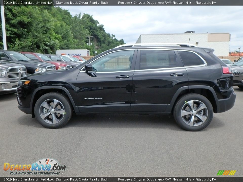 2019 Jeep Cherokee Limited 4x4 Diamond Black Crystal Pearl / Black Photo #2
