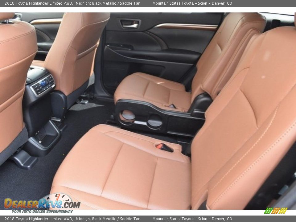 2018 Toyota Highlander Limited AWD Midnight Black Metallic / Saddle Tan Photo #15