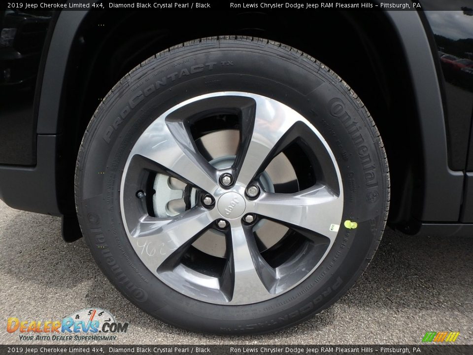 2019 Jeep Cherokee Limited 4x4 Diamond Black Crystal Pearl / Black Photo #9