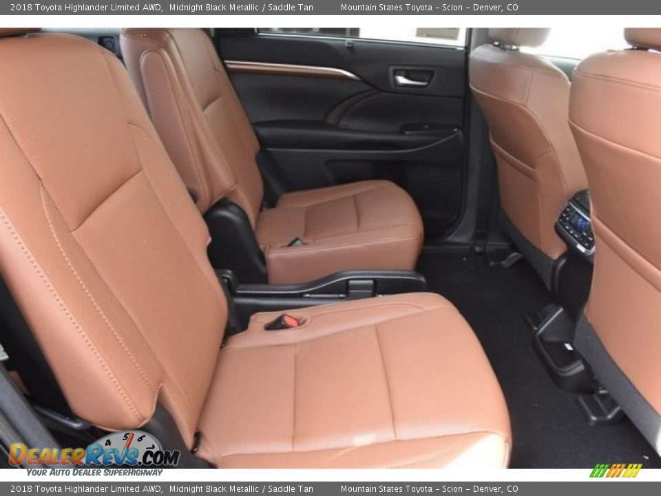 2018 Toyota Highlander Limited AWD Midnight Black Metallic / Saddle Tan Photo #19