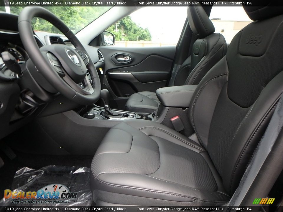2019 Jeep Cherokee Limited 4x4 Diamond Black Crystal Pearl / Black Photo #10