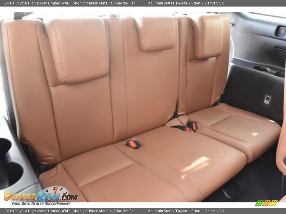 2018 Toyota Highlander Limited AWD Midnight Black Metallic / Saddle Tan Photo #21
