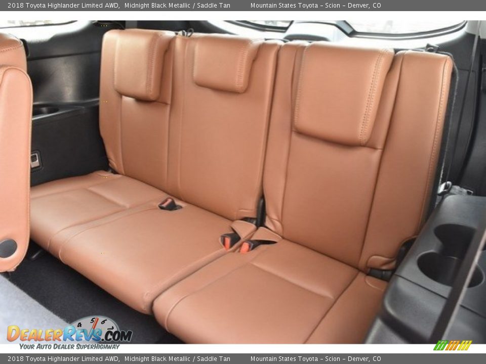 2018 Toyota Highlander Limited AWD Midnight Black Metallic / Saddle Tan Photo #22