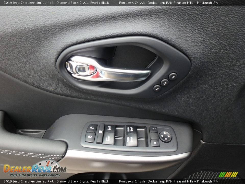 2019 Jeep Cherokee Limited 4x4 Diamond Black Crystal Pearl / Black Photo #13