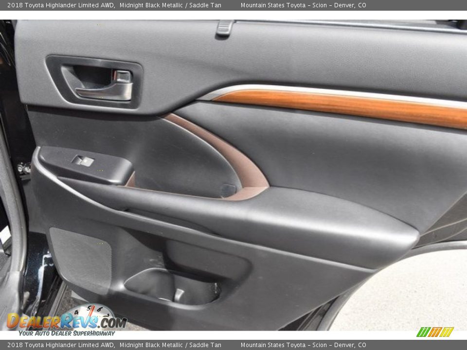 2018 Toyota Highlander Limited AWD Midnight Black Metallic / Saddle Tan Photo #26