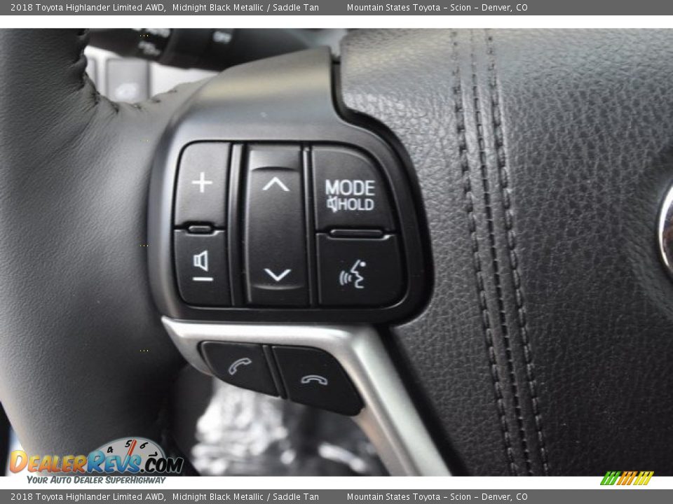 2018 Toyota Highlander Limited AWD Midnight Black Metallic / Saddle Tan Photo #30
