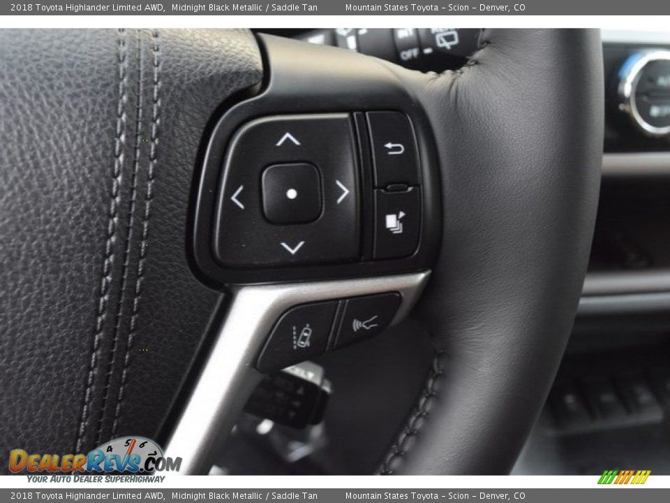 2018 Toyota Highlander Limited AWD Midnight Black Metallic / Saddle Tan Photo #31