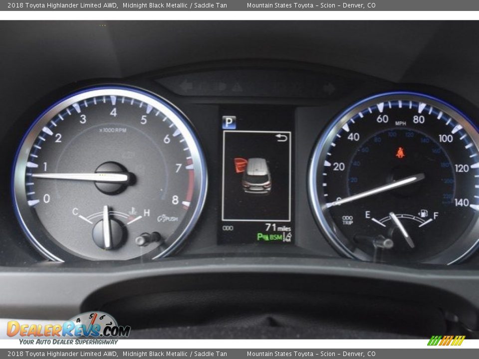 2018 Toyota Highlander Limited AWD Midnight Black Metallic / Saddle Tan Photo #32